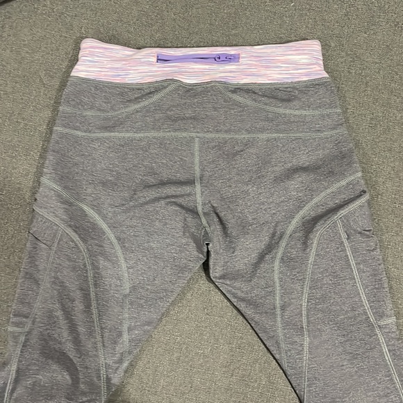 COPY - Ivivva Gray Crops size 12 with pink and purple waistband - Picture 8 of 13